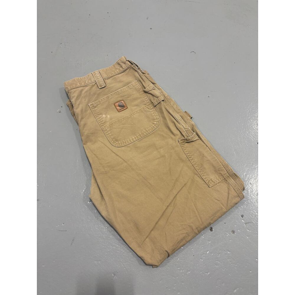 Carhartt B11 Tan Duck Canvas Work Pants 38‎ x 32 Carpenter Baggy Streetwear